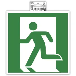 Plakbord evacuatie links 20 cm - Groen 