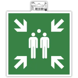 Plakbord Verzamelpunt 20 cm - Groen 