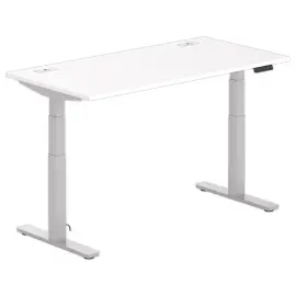 Bureau BERNE elektrisch 160 x 80 wit/alu 