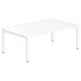 Rechthoekige modulaire tafel 200 x 120 wit/wit 