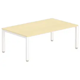 Rechthoekige modulaire tafel 200 x 120 beuken/wit 