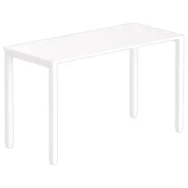 Rechthoekige hoge tafel 180 x 80 wit/wit 