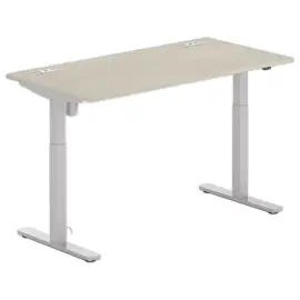 Bureau BERNE elektrisch 160 x 80 acacia/alu eenvoudige behuizing 