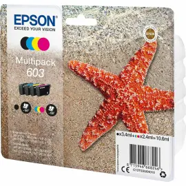 4  EPSON 603 N.C.J.M MULTIPACK CARTRIDGES 