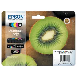 5  Epson 202 C.M.J.N + N FOTO cartridge 