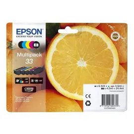 5 Epson 33 NR .N FOTO C.M.J MULTIPACK-cartridges 