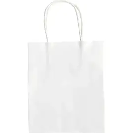 Kraftpapieren zak 110 g Folia - 18 x 21 x 8 cm - wit - set van 20 