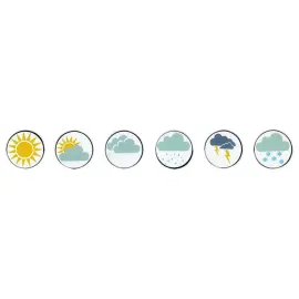 Wonday weer-magneten - &Oslash; 40 mm - Set van 6 