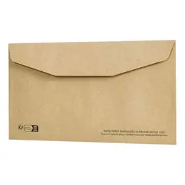 1000  MSP enveloppen van kraftpapier - 85g - 114x229mm - Venster 35x100mm - POCHECO 