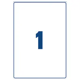 100  Etikettenbladen 199,6x289,1 mm 100etik/doos 