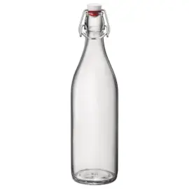 Flessen van 1L in glas met dop 