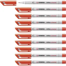 STABILO OHPen uitwisbare marker - overheadprojectie en gladde oppervlakken - fijne punt - rood 