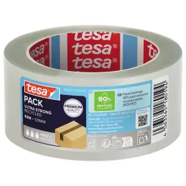 PET zelfklevende tape gerecycled 66m x 50mm - Transparant 