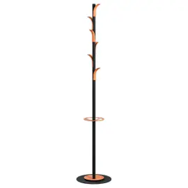 Kledingrek 6 haken - zwart/oranje 