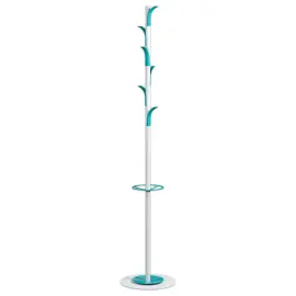 Kapstok 6 haken - wit/blauw 