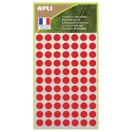 462 ronde signaalpastilles, &Oslash; 8 mm, rood, 100% gerecycled 