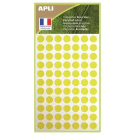 462 ronde signaalpastilles, &Oslash; 8 mm, geel, 100% gerecycled 