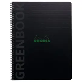 Rhodia notitieboek van gerecycled polypropyleen 160 pagina's A4+ 5x5. Zwart 