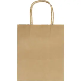 Papieren kraftzak 125 g Folia - 18 x 21 x 8 cm - kraft - set van 20 