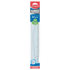 Plat liniaal 30 cm - GEOMETRISCHE, van gerecycled plastic 