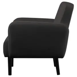 Fauteuil LISBOA 1 plaats Zwart kunstleer gemonteerd 