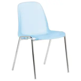 Transparante blauwe Charlotte stoel 