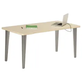 Bureau BORDEAUX 160 x 80 esdoorn - aluminium poten gemonteerd 