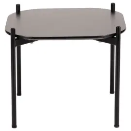 Salontafel MEET 50 x 50 Zwart met zwarte poten 