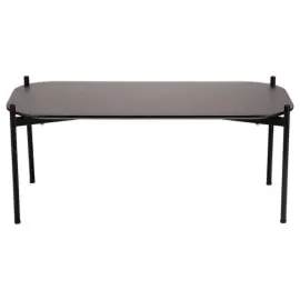 Salontafel MEET 100 x 50 Zwart met zwarte poten gemonteerd 