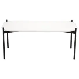 Salontafel MEET 100 x 50 Wit met zwarte poten 