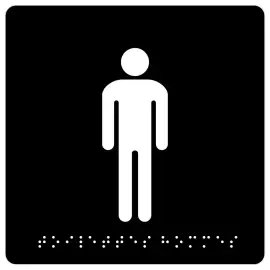 Bordje "Herentoilet" in brailleschrift 