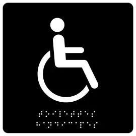 Bordje "Toilet Gehandicapten" in brailleschrift 