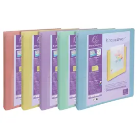 Personaliseerbare ringmap Kreacover - Rug 4 cm - Willekeurige kleuren - EXACOMPTA 