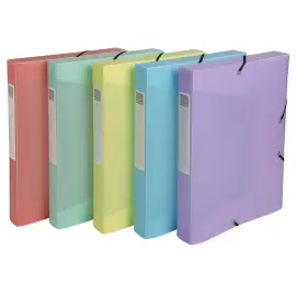 A4 opbergdoos - D 40mm PP Chromaline Pastel - Assortiment van kleuren 