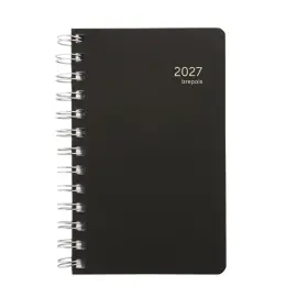 Dagagenda Brepols Gerecycled polypro - 10x16,5 cm - Zwart 