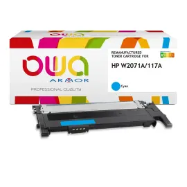 Toner eq. HP W2071A - Maxi capaciteit - Cyaan - OWA 