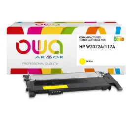 Toner eq. HP W2072A - Maximale capaciteit - Geel - OWA 