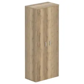 Gemelamineerde hoge kast 2 deuren 197x80x42 cm geaderde eik 