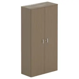 Hoge melamine kast 2 deuren 197x100x42cm walnoot 