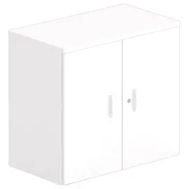 Melamine kast 2 deuren wit hoogte 73 cm 