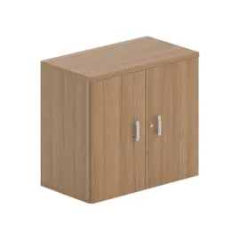 Lage melamine kast 2 deuren 73x80x42cm notenhout 