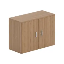 Laag melamine kast 2 deuren 73x100x42cm notenhout 