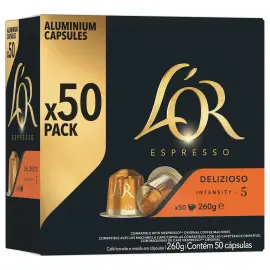 50  koffiecapsules L'OR Espresso Delizioso 
