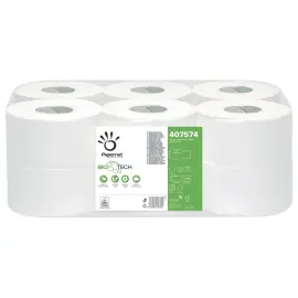 12  Mini JUMBO toiletpapier met Bio Tech technologie 