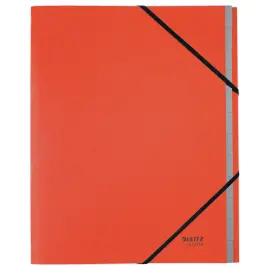 Leitz 12-tasten ordner met elastieken - 100% gerecycled - Rood 