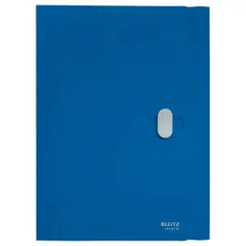 Map LEITZ 3 flappen - gerecycleerd PP - blauw 