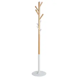 Portemanteau Tree hout/wit 8 haken 