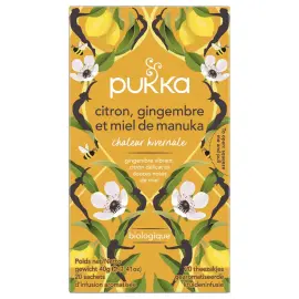 20  Pukka citroen gember honing infusie zakjes 