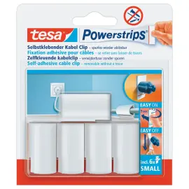 5 bevestigingen voor kabels + 6 mini powerstrips 