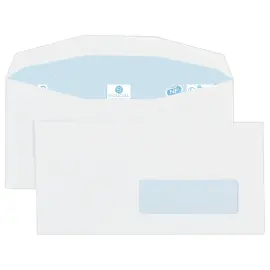 1000  witte MSPA-enveloppen 114X229 ven 45x100 80gr gecoat gerecycled 